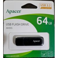 แฟลชไดร์ฟ flash drive แฟลชไดร์ฟ usb Apacer Flash Drive 64GB (AH355) USB 3.2 Black