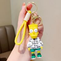 New creative Cartoon family keychains Cute bag hanging doll keyring car hanging decoration key chain wholesale
