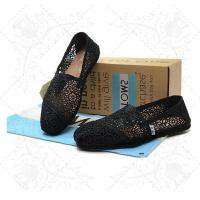 รองเท้า Toms Black Dip-Dyed (ลูกไม้ดำ) แท้100% พร้อมถุงผ้า