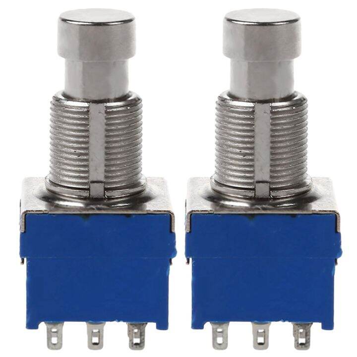 2Pcs Guitar Effect Switches 9Pin 3Pdt Guitar Effects Pedal Box Stomp