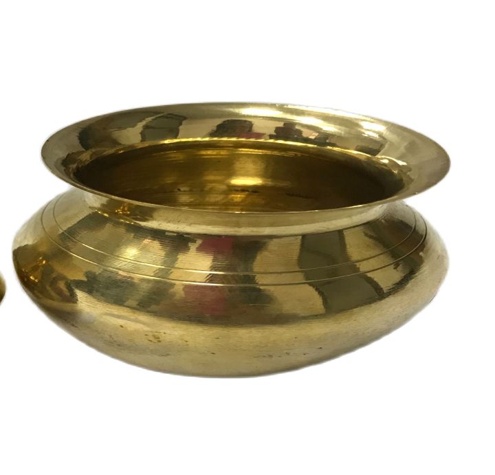 โถทองเหลืองอินเดีย-นำเข้า-ใช้ใส่นม-น้ำ-อื่นๆ-บูชาเทพฮินดู