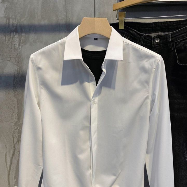 codtheresa-finger-ready-stock-plain-white-long-sleeved-shirt-mens-basic-casual-professional-formal-wear-shirt-korean-slim-shirt-top-men-baju-kemeja-lelaki-lengan-panjang