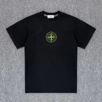 [ในสต็อก] Stone Island Cotton Front Logo Letter Print Loose Short Sleeve T-shirt