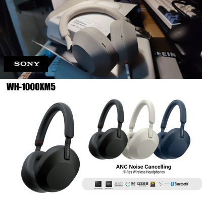 Sony WH-1000XM5 Wireless Bluetooth Headphones ชุดหูฟังบลูทูธพร้อมไมโครโฟน หูฟังคุณภาพสูง ชุดหูฟังสำหรับเล่นเกม Noise Canceling Headphones