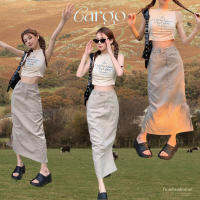 ♡̶ cargo skirt กระโปรงคาร์โก้ยาว