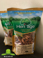 Organic Raw Natural Whole Almonds  Size 250 g. by HERITAGE