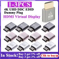 1-3PCS HDMI-compatible Virtual Display Adapter 4K Fit-Headless Displayport Dummy Plug EDID Emulator For Video Bitcoin Mining DP Cables