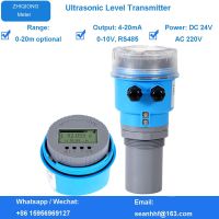 LED integrated ultrasonic level gauge level sensor 4-20mA RS485 level transmitter water level alarm control Valves
