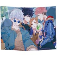 【Ready】? Japanese-style mantra back to war animation background cloth student dormitory bedside bedroom decoration hanging cloth rental house decoration tapestry