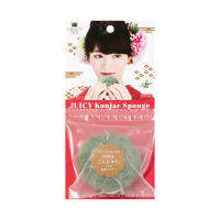 JUICY KONJAC SPONGE (GREENTEA) 1 piece / ฟองน้ำขัดผิวหน้า สูตรกรีนที ทำจากบุกแท้ 100 %