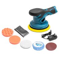 Cordless Polisher 12V Wireless DA Car Polishing Machine Brushless Dual Action Buffer with 1300Ah Lithium Battery