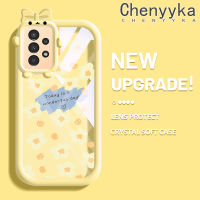 Chenyyka A13ปลอกสำหรับ Samsung 5G เคสแฟชั่นรูปโบว์ A04s ลายดอกไม้มอนสเตอร์ตัวเล็กเคสนิ่มกันกระแทกทนต่อการขีดข่วนเคสโทรศัพท์โปร่งใสซิลิโคน TPU ที่คลุมป้องกันเลนส์กล้องถ่ายรูป