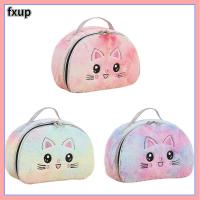 FXUP กระเป๋าเครื่องสำอางความจุขนาดใหญ่สำหรับนักเรียน Tas Kosmetik แมวการ์ตูนเคสใส่ของจัดระเบียบได้