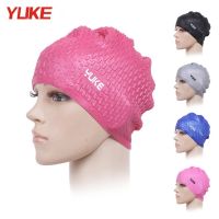 Yuke Adults Swimming Caps Men and Women Waterproof Large Ear Plug Protect Swimming Hats Silicone Swim Cap YK202161502