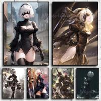 Action Adventure Game Nier:Automata อะนิเมะภาพวาดผ้าใบ,โปสเตอร์และภาพพิมพ์ Wall Art,เหมาะสำหรับ Room Home Decor 0920