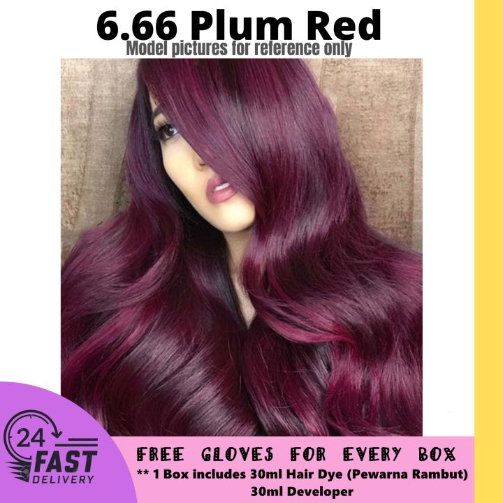 Ready Stock (FREE GLOVE) Ever Colour (30ml x2) Plum Red Hair Dye / Hair  Colour / Hair Bleach / Dye Cream Olive Extract Hydrate Moisture  Feng现货梅子色橄榄油染发膏滋润顺滑 | Lazada