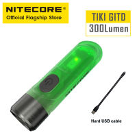 NITECORE TIKI GITD BLUE Mini Keychain Light UV Light Warning Signal Flashing EDC USB Rechargeable Flashlight with 130mAh Battery