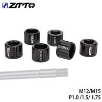 ZTTO จักรยาน Thru Axle Nut M12 M15จักรยานล้อเพลาถั่วจักรยาน Hub Shaft Skewer Cap สำหรับ1.01.51.75มม. สกรู