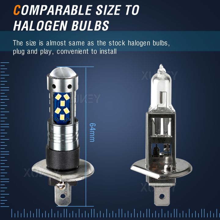 2ชิ้นชุดแปลงหลอดไฟไฟตัดหมอกไฟ-drl-รถจักรยานยนต์รถยนต์-h1ขนาดมินิ12v-หลอดไฟเปลี่ยนไฟหน้าฮาโลเจนไฟสูงอเนกประสงค์