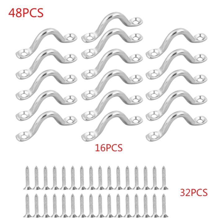 tuoye-ห่วงสำหรับเรือคายัค-สายรัดตา16-pcs-ใช้งานหนักมีแผ่นปิดด้านบนสแตนเลส