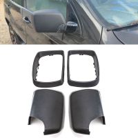 Car Black Rearview Mirror Cover Shell Side Mirror Caps with Frame Replacement for-BMW E53 X5 2000-2006