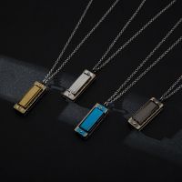 Harmonica Pendant Necklace Four-hole Whistle Men and Couple Sweater Chain