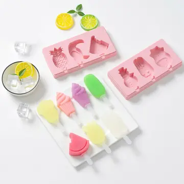 Cartoon DIY Silicone Ice Cream Mold Silicone Popsicle Mold Tray with Lid  and Stick - China Ice Cream Mold and Silicone Ice Cream Mold price