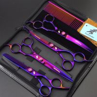 Professional 6 inch 7 Inch Pet Dog Grooming Scissors Pet Clipper for Animals Hair Cutting Straight Thinning Shears Set