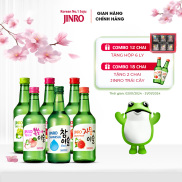 CHÍNH HÃNG Soju Hàn Quốc JINRO Combo 06 chai - Tự chọn vị - 360ml Nhập