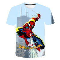 4-14 Years Kids Cartoon Print Baby Boys Spider-mαn T Shirt for Summer Boys 3D T-Shirts Short Sleeves Kids Clothes Toddler Tops