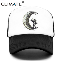 2023 New CLIMATE Cool Funny Trucker Cap Moon Spaceman Miner Cap Hat Outer Space Trucker Caps Cool Summuer Mesh Cap Hat for Men Adult Kid Versatile hat