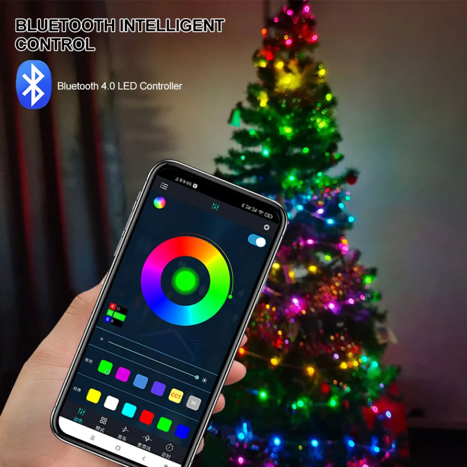 1pc 5m/10m Smart Controlled Usb Christmas Tree Led String Light