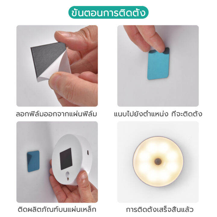 ไฟติดผนังไร้สายled-ไฟหัวเตียง-ไฟกลางคืน-โคมไฟหัวเตียง-ชาร์จ-usb-ไฟติดผนัง-ไฟบันได-ไฟติดห้องนอน