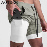 Mens Summer 2 in 1 Running Sport Shorts Male Quick Dry Breathable Gym Training Exercise Jogging Cycling Shorts Workout Bottoms