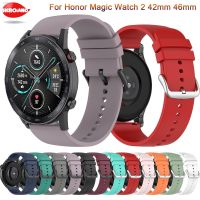 ✷ Silicone strap for Honor Magic Watch 2 42mm 46mm Watchband Bracelet Sport Smart watch Replacement Strap For Huawei GT GT2 Strap