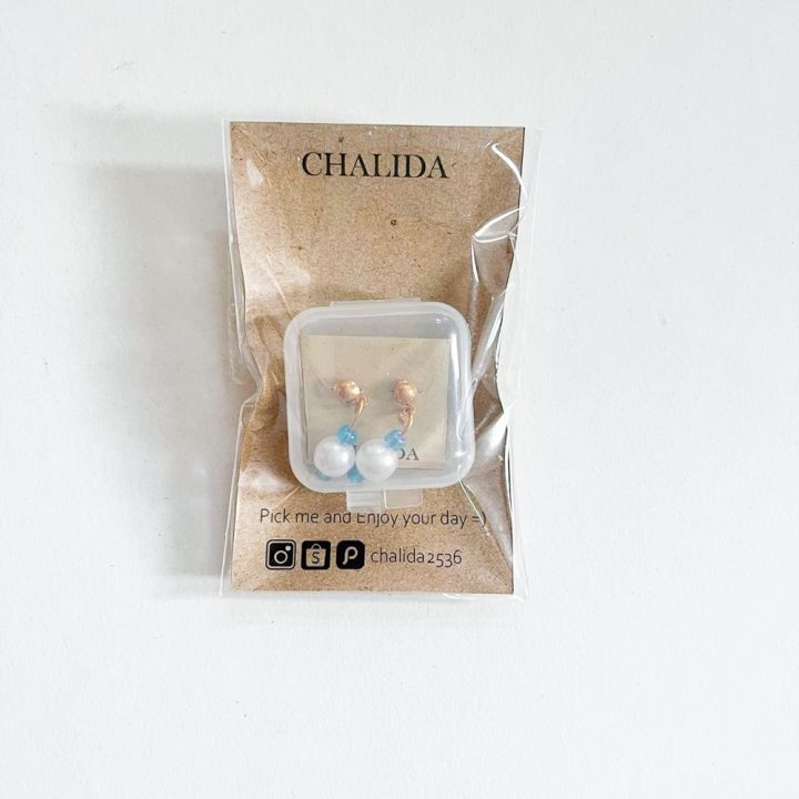 เครื่องประดับ-ต่างหูลูกปัดมุก-chalida