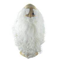 Santa Claus White Beard Eyebrows Bald Wig Cartoon COS Wig White Birthday Man Wig Beard Anime Decor  Anime Accessories