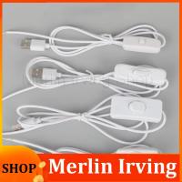 Merlin Irving Shop DC 5V USB Male Cable 501 303 304 on/off Switch wire Jack 2Pin DIY Power supply Charging extension dimmer Cord for LED strip fan