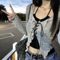 ✟✕◄ 622552sling Outer Cardigan Women Early Autumn Thin Style Sweet Spicy Design Niche Knit Top