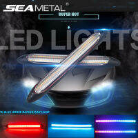 SEAMETAL 2Pcs LED รถไฟวิ่งกลางวัน Universal ไฟหน้ากันน้ำ RGB 12V ไฟเลี้ยว DRL Scan Light Strip