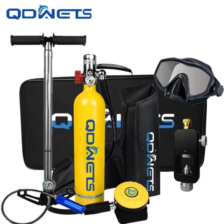 QDWETS 1L Mini Scuba Diving Tank/Equipment Oxygen Cylinder Underwater Breathing Portable Scuba