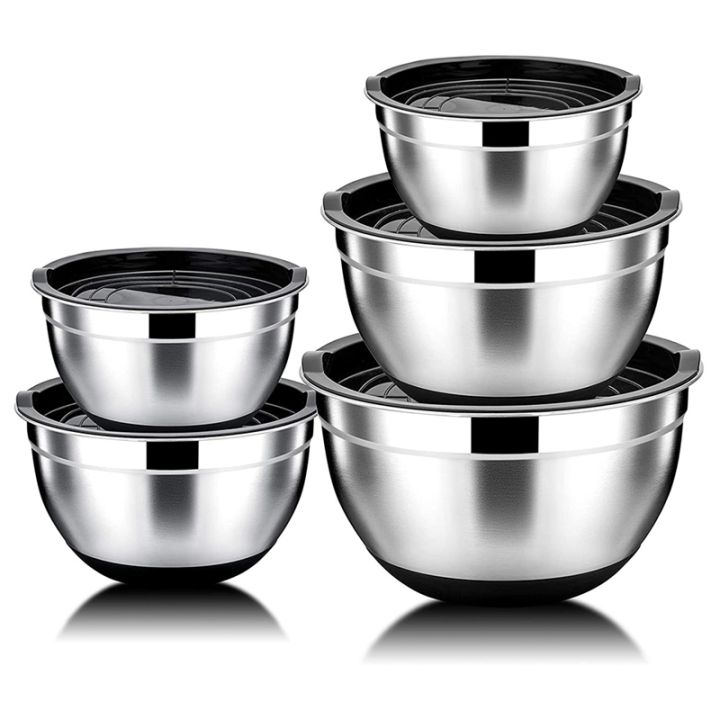Stainless Steel Mixing Bowl | Set of 3 Mixing Bowl for Cake Batter | Steel  Bowl