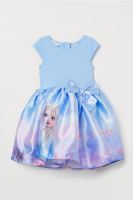 ชุดกระโปรง H&amp;M รุ่น Dress with Flared Skirt ลาย Frozen (2-12 ปี)