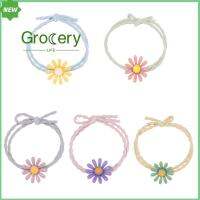 GROCERY LIFE ของขวัญ ชุดคลุมศีรษะเด็กผู้หญิง Scrunchies ที่ยึดหางม้า ผูกขน อุปกรณ์ตกแต่งผม แหวนผม เชือกผูกผมดอกเดซี่