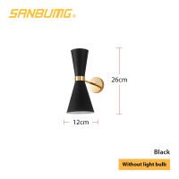 SANBUMG Nordic Wall Light Modern Wall Sconce wall lamp adjustable corridor lamp bedside lamp wall Iron art Plating E27Light head