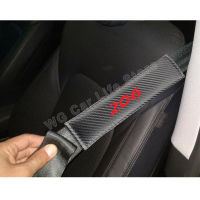 Car Safety Belt Covers For Peugeot 206 Car Seat Belt Case Shoulder Pad Carbon Fiber Leather Car Accessories