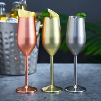 【CW】☊◕✷  220ml Wine Glasses Goblet Cup Metal Cocktail Juice Drinking Mug Bar Restaurant Tools