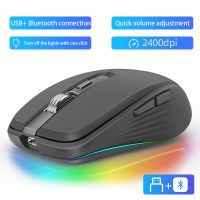 เมาส์ไร้สายบลูทูธ USB Mouse Komputer เงียบเมาส์สรีรศาสตร์ DPI ออปติคอล2400แม่ไม่มีเสียงเมาส์สำหรับเครื่องพีซีแล็ปท็อป