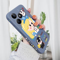 เคส PMP สำหรับ Realme C53 Realme Narzo N53น่ารักแบบซินเดอเรลล่า Disny เคสโทรศัพท์ดีไซน์ข้างรูปแบบขอบสี่เหลี่ยมของเหลวปลอกซิลิโคนคลุมทั้งหมดเคสป้องกันทนแรงกระแทกกล้อง