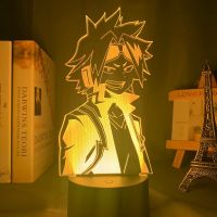 อะนิเมะโคมไฟ Led My Hero Academia Denki Kaminari สำหรับอุปกรณ์ตกแต่งห้องนอนของขวัญวันเกิดของขวัญวันเกิดมังงะ Gadget My Hero Academia Denki ไฟ3D